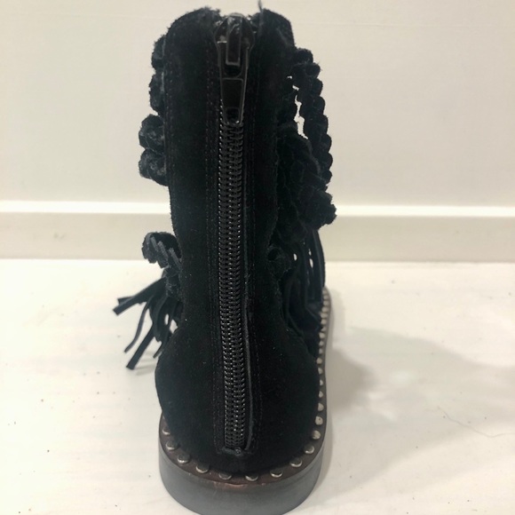 Jeffrey Campbell Black Fringe Gladiator Sandals 6 - Picture 5 of 8